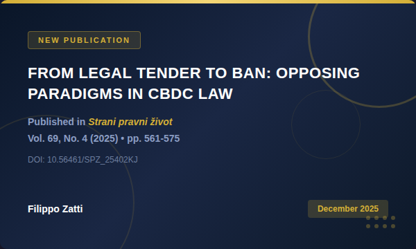 New Article on CBDC Legal Frameworks.